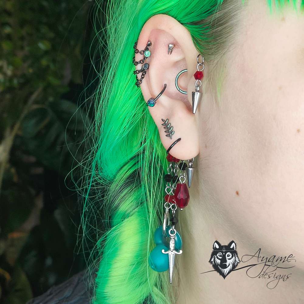 Ayame Designs - Rogue Stainless Steel Loop Earplug Oor wrap - Zilverkleurig